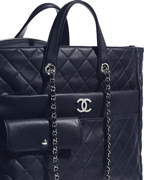 chanel large zipped shopping bag|Chanel large tote bag price.